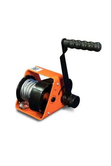 Лебедка ручная барабанная с тросом 2000кг  25м со съемной ручкой TOR GR — фото 1