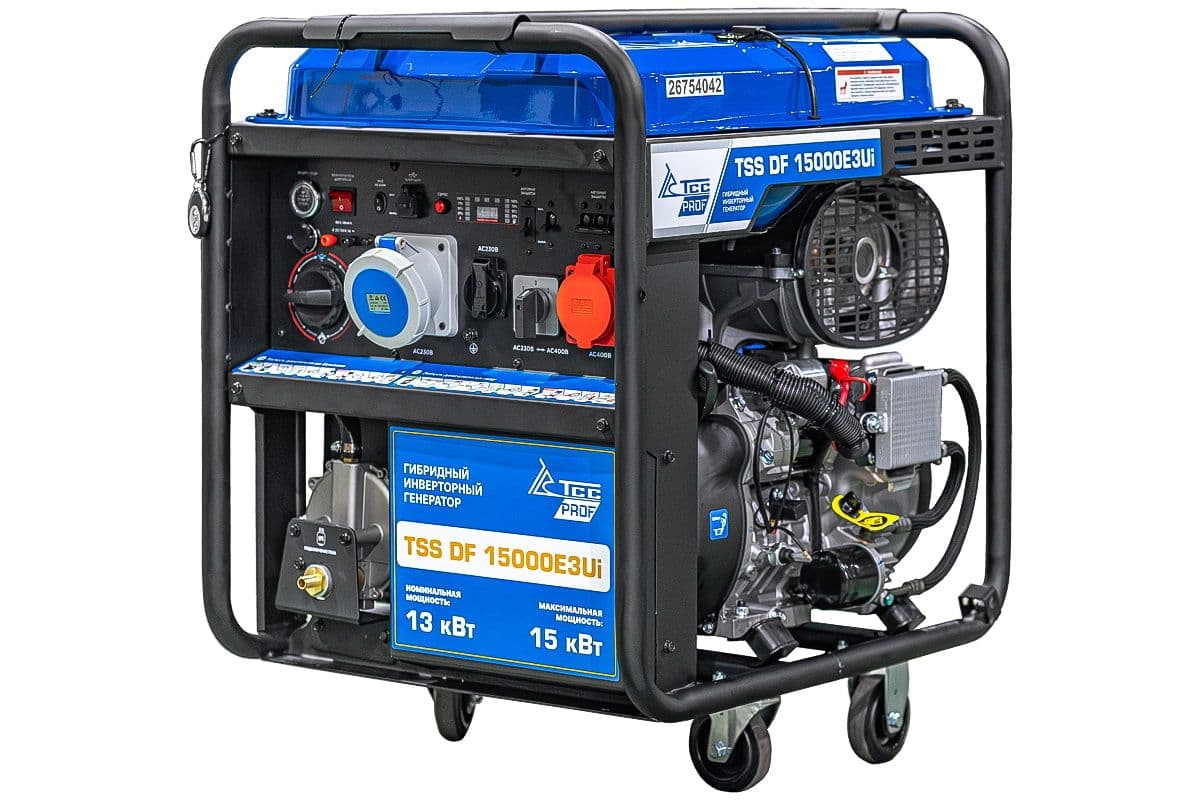 Гибридный инверторный генератор TSS DF 15000E3Ui